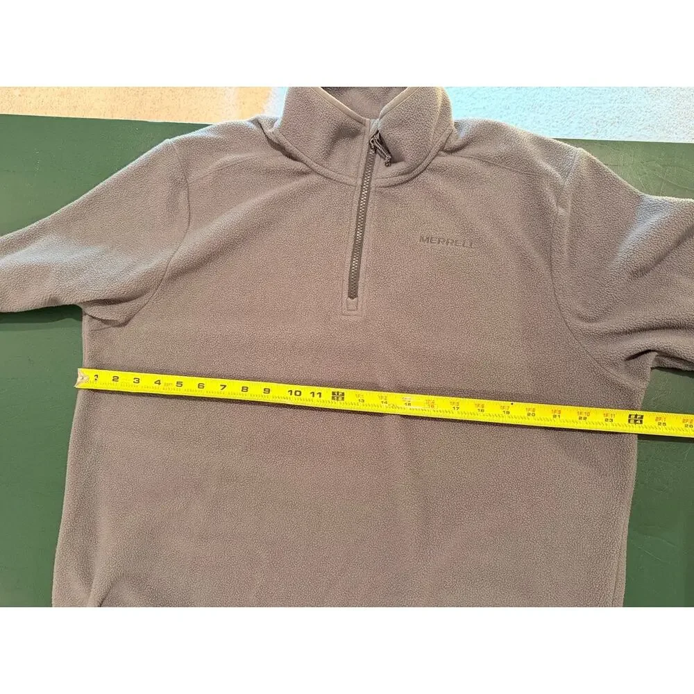 Merrell Quarter Zip Fleece Pullover Jacket Charcoal Gray Men’s Size Large L